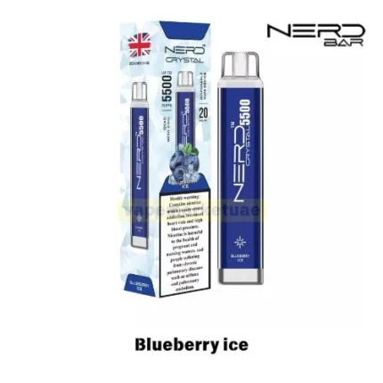 Nerd Crystal 5500 Puffs Disposable Vape flavor Blueberry ice