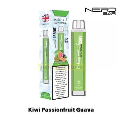 Nerd Crystal 5500 Puffs Disposable Vape flavor Kiwi Passionfruit Guava