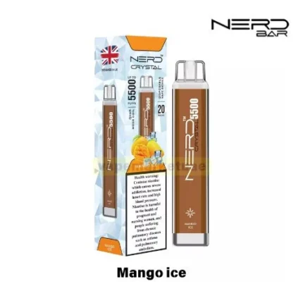 Nerd Crystal 5500 Puffs Disposable Vape flavor Mango ice