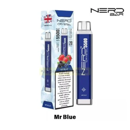 Nerd Crystal 5500 Puffs Disposable Vape flavor Mr Blue