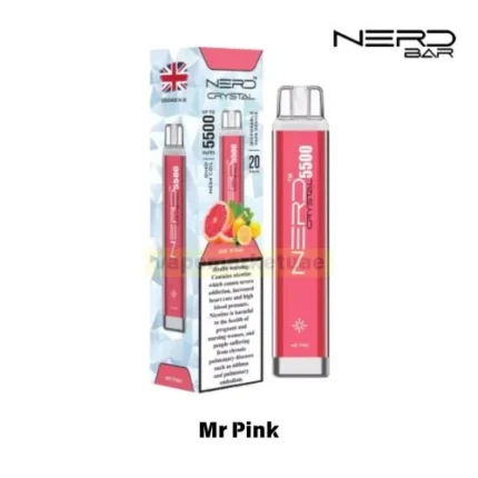 Nerd Crystal 5500 Puffs Disposable Vape flavor Mr Pink