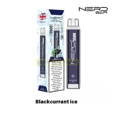 Nerd Crystal 5500 Puffs Disposable Vape flavor Blackcurrant ice
