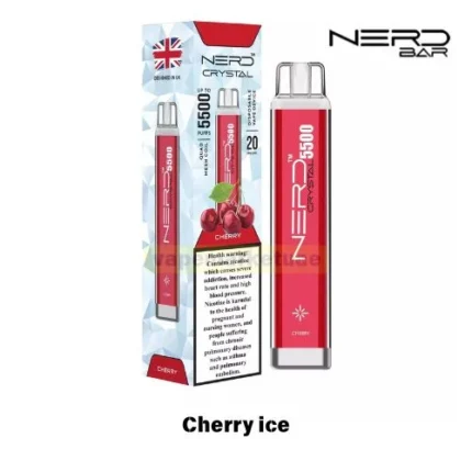 Nerd Crystal 5500 Puffs Disposable Vape flavor Cherry ice