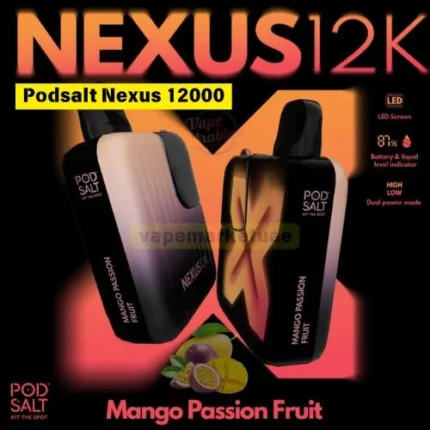 pod salt nexus 12k mango passion fruit